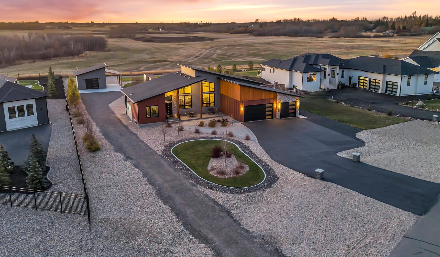Twilight house exterior real estate photo
