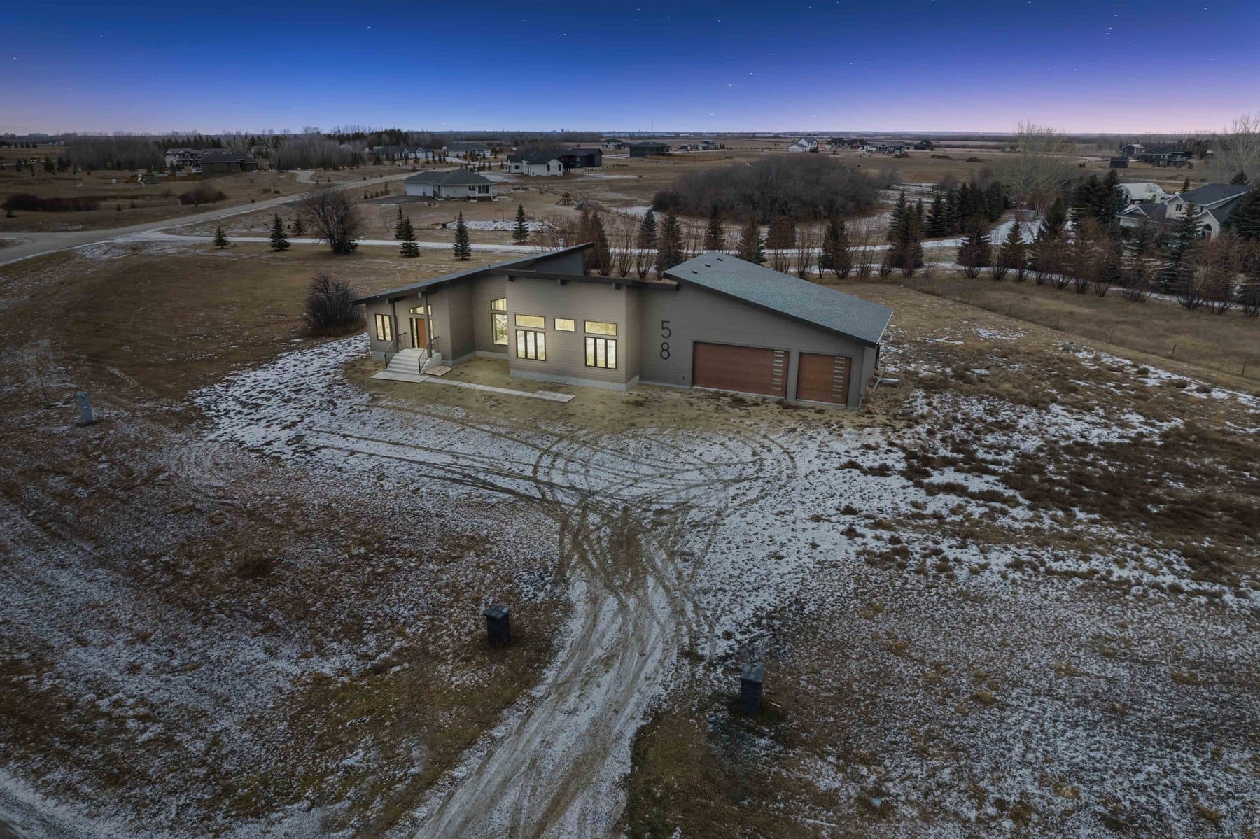 Evening real estate exterior